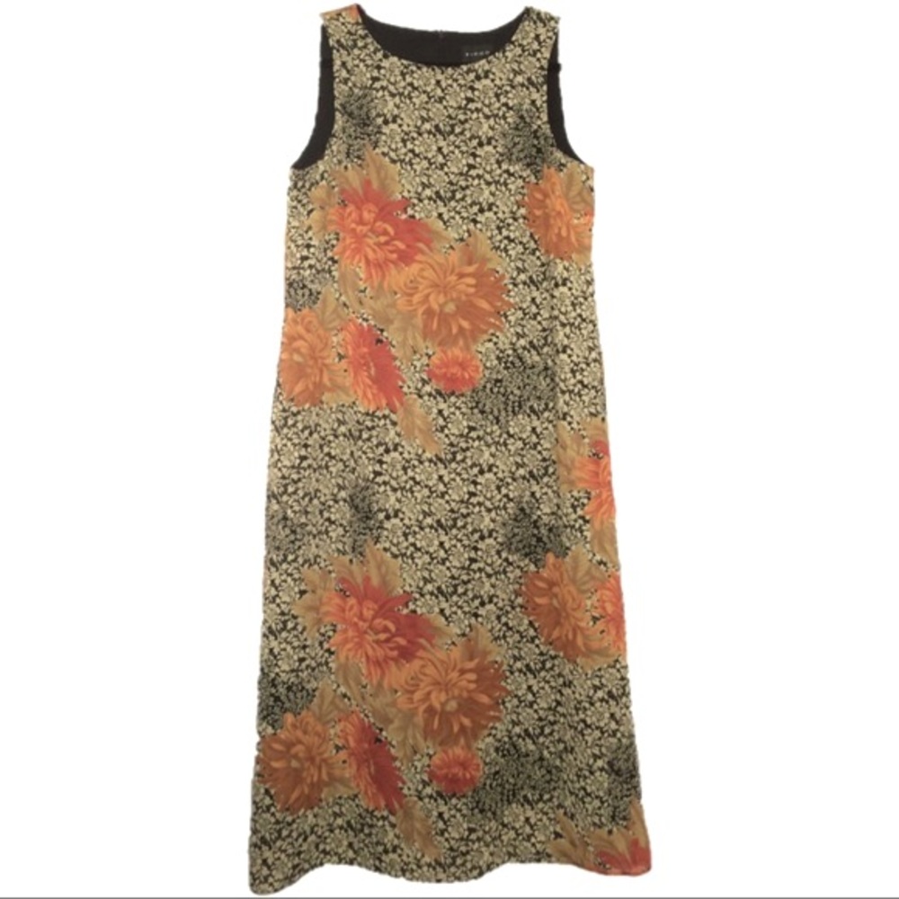 Virgo Floral Print Sleeveless Maxi Dress